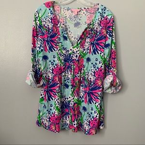 Floral V-Neck Women's Top